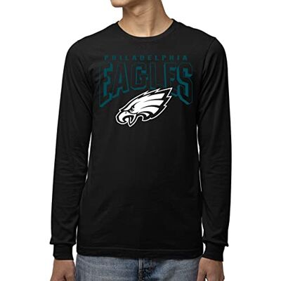 Junk Food Nfl Bold Logo Long Sleeve T-shirt T-shirt Mixte T-shirt à manches longues pour adulte sous licence officielle pour homme et femme Junk Food Nfl Bold Logo Long Sleeve T-shirt T-shirt Mixte T-shirt à manches longues pour adulte sous licence officielle pour homme et femme