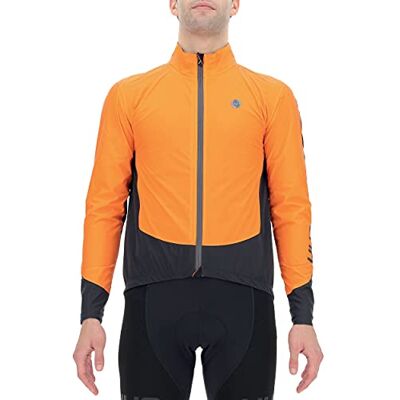 Veste UYN Homme Cyclisme Pliable Ajustement Regular - Orange/Noir Veste UYN Homme Cyclisme Pliable Ajustement Regular - Orange/Noir
