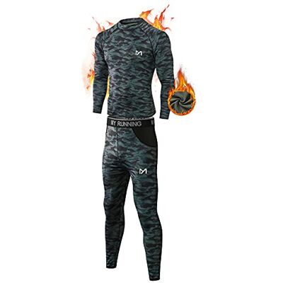 MEETYOO Ensemble de sous-Vêtements Thermiques Homme, Sport Base Layer Maillot Manches Longues Pantalon Quick Dry Sou Vetement pour L'entraînement Ski Running Randonnée, Camouflage Bleu, L MEETYOO Ensemble de sous-Vêtements Thermiques Homme, Sport Base Layer Maillot Manches Longues Pantalon Quick Dry Sou Vetement pour L'entraînement Ski Running Randonnée, Camouflage Bleu, L