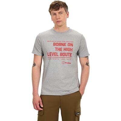 Berghaus Men's High Level Route Tee Grey Marl BCI, L Berghaus Men's High Level Route Tee Grey Marl BCI, L
