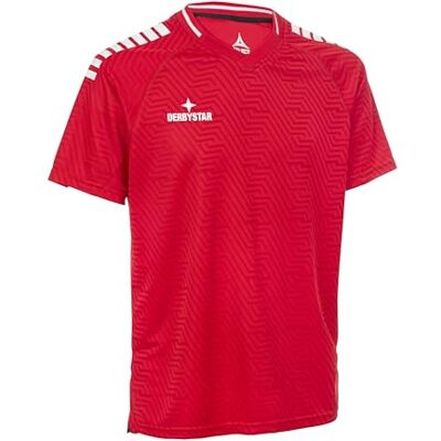 Derbystar Primo Maillot unisexe pour adolescent V24, rouge et blanc, 140 Derbystar Primo Maillot unisexe pour adolescent V24, rouge et blanc, 140