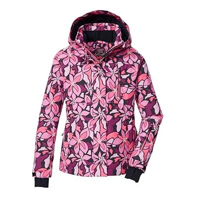 Killtec 43598-000 KSW 211 GRLS SKI JCKT Veste de ski fonctionnelle avec capuche et jupe pare-neige pour fille Pierre foncée AOP 164 Killtec 43598-000 KSW 211 GRLS SKI JCKT Veste de ski fonctionnelle avec capuche et jupe pare-neige pour fille Pierre foncée AOP 164