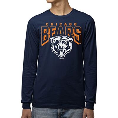 Junk Food Nfl Bold Logo Long Sleeve T-shirt T-shirt Mixte T-shirt à manches longues pour adulte sous licence officielle pour homme et femme Junk Food Nfl Bold Logo Long Sleeve T-shirt T-shirt Mixte T-shirt à manches longues pour adulte sous licence officielle pour homme et femme