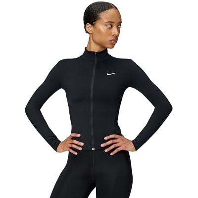 NIKE W Nk One Df Fz Gilet ajusté pour femme, noir/blanc, XL NIKE W Nk One Df Fz Gilet ajusté pour femme, noir/blanc, XL