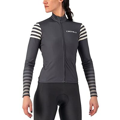 CASTELLI Automne LS Jersey Long Maillot Femme, Dark Gray/Chalk, XS CASTELLI Automne LS Jersey Long Maillot Femme, Dark Gray/Chalk, XS