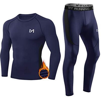 MEETYOO Ensemble de sous-Vêtements Thermiques Homme, Sport Base Layer Maillot Manches Longues + Pantalon Quick Dry Sou Vetement pour L'entraînement Ski Running Randonnée (Bleu, M) MEETYOO Ensemble de sous-Vêtements Thermiques Homme, Sport Base Layer Maillot Manches Longues + Pantalon Quick Dry Sou Vetement pour L'entraînement Ski Running Randonnée (Bleu, M)