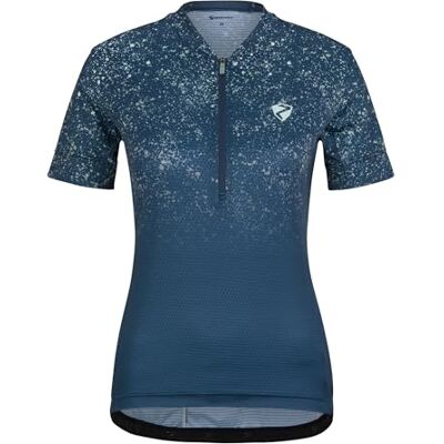 Ziener Maillot de cyclisme NALADIA pour femme VTT Vélo de route Respirant Séchage rapide Élastique Manches courtes Bleu marine clair 48 Ziener Maillot de cyclisme NALADIA pour femme VTT Vélo de route Respirant Séchage rapide Élastique Manches courtes Bleu marine clair 48