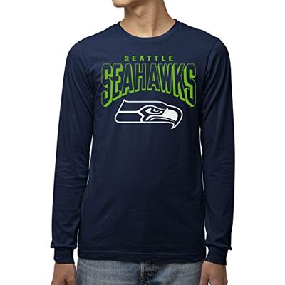 Junk Food Nfl Bold Logo Long Sleeve T-shirt T-shirt Mixte T-shirt à manches longues pour adulte sous licence officielle pour homme et femme Junk Food Nfl Bold Logo Long Sleeve T-shirt T-shirt Mixte T-shirt à manches longues pour adulte sous licence officielle pour homme et femme