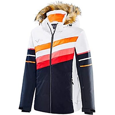 Black Crevice Veste de ski pour femme Veste d'hiver pour femme en différentes couleurs et tailles Veste fonctionnelle coupe-vent et imperméable pour femme Veste d'extérieur avec capuche avec bordure en fausse fourrure, blanc/noir, 42 Black Crevice Veste de ski pour femme Veste d'hiver pour femme en différentes couleurs et tailles Veste fonctionnelle coupe-vent et imperméable pour femme Veste d'extérieur avec capuche avec bordure en fausse fourrure, blanc/noir, 42