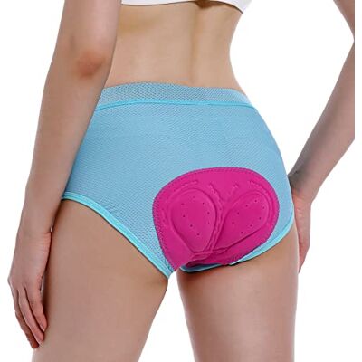 FEIXIANG Sous-vêtement de cyclisme pour femme, short de cyclisme rembourré 4D, séchage rapide, culotte de cyclisme légère, bleu FEIXIANG Sous-vêtement de cyclisme pour femme, short de cyclisme rembourré 4D, séchage rapide, culotte de cyclisme légère, bleu