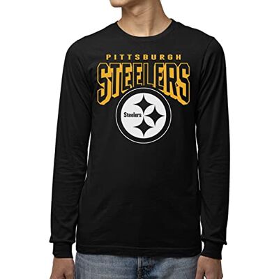 Junk Food Nfl Bold Logo Long Sleeve T-shirt T-shirt Mixte T-shirt à manches longues pour adulte sous licence officielle pour homme et femme Junk Food Nfl Bold Logo Long Sleeve T-shirt T-shirt Mixte T-shirt à manches longues pour adulte sous licence officielle pour homme et femme
