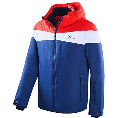 Black Crevice Veste de ski et de snowboard pour homme, Rouge/blanc/bleu marine, 58 Black Crevice Veste de ski et de snowboard pour homme, Rouge/blanc/bleu marine, 58