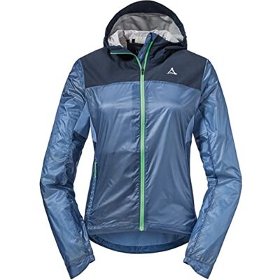 Schöffel Veste hybride Jkt Flow Trail L pour femme, extrêmement légère, respirante, veste de vélo imperméable avec coudes préformés Schöffel Veste hybride Jkt Flow Trail L pour femme, extrêmement légère, respirante, veste de vélo imperméable avec coudes préformés