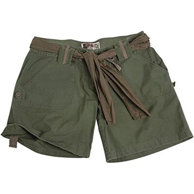 Mil-Tec Short Femme Vert Olive 100% Coton Lave Ripstop avec Taille Ajustable Miltec Mil-Tec Short Femme Vert Olive 100% Coton Lave Ripstop avec Taille Ajustable Miltec