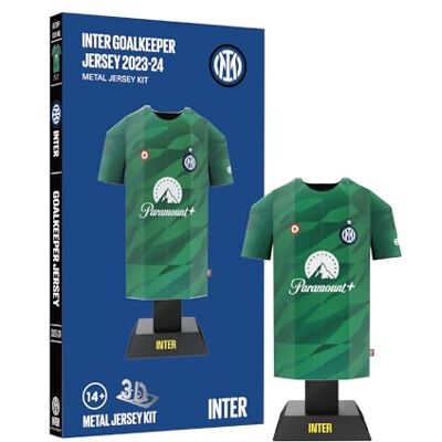 Inter Maillot de gardien 2023-2024 miniature en aluminium à assembler football, Milan, idée cadeau, objet de collection, produit officiel Inter Maillot de gardien 2023-2024 miniature en aluminium à assembler football, Milan, idée cadeau, objet de collection, produit officiel