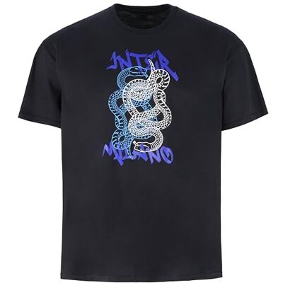 Inter T-shirt Bold Collection Graffiti pour homme, produit officiel, bleu, taille M Inter T-shirt Bold Collection Graffiti pour homme, produit officiel, bleu, taille M