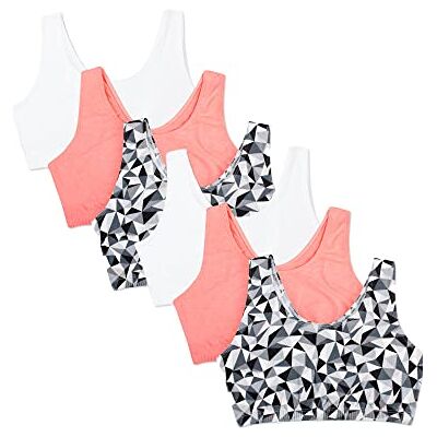 Fruit of the Loom Spaghetti Strap Cotton Pullover Sports Bra Value Pack Soutien-gorge de sport Femme (lot de 6) Fruit of the Loom Spaghetti Strap Cotton Pullover Sports Bra Value Pack Soutien-gorge de sport Femme (lot de 6)