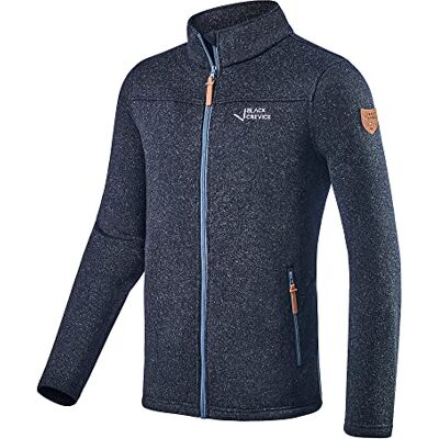 Black Crevice Veste polaire tricotée pour homme, Noir, S Black Crevice Veste polaire tricotée pour homme, Noir, S