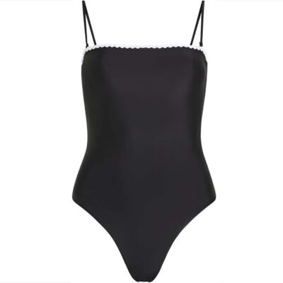 KARL LAGERFELD Karl , Women's, Signature Scallop Rio Swimsuit Maillot de bain une pièce Femme (lot de 1) KARL LAGERFELD Karl , Women's, Signature Scallop Rio Swimsuit Maillot de bain une pièce Femme (lot de 1)