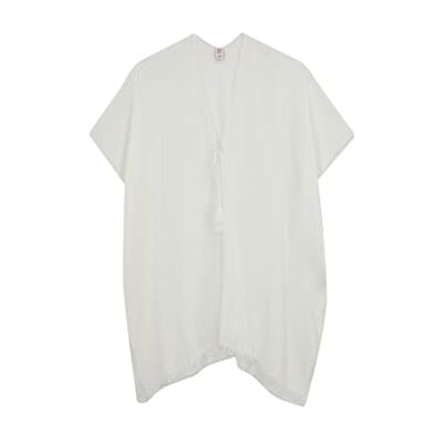 DeFacto Maillot de bain Cover Up pour femme, ecru, taille unique DeFacto Maillot de bain Cover Up pour femme, ecru, taille unique
