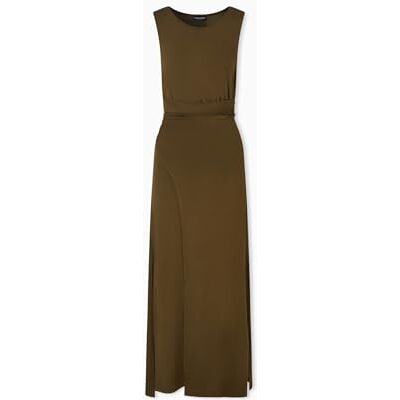 Giorgio Armani Robe jeté de maillot de bain pour femme, olive foncé, taille L Giorgio Armani Robe jeté de maillot de bain pour femme, olive foncé, taille L