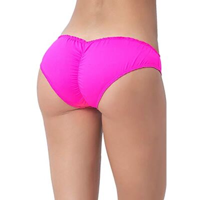 Mapale Mapalé Bas de Bikini Slip Échancré Rose Bas de Maillot de Rose Slip Froncé Taille S Mapale Mapalé Bas de Bikini Slip Échancré Rose Bas de Maillot de Rose Slip Froncé Taille S