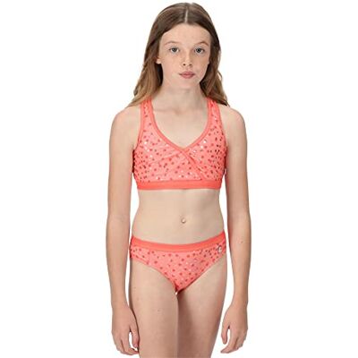 Regatta Maillot de Bain Hosanna Haut de Bikini Mixte, Fusion Coral Foil Dot, 9 ans Regatta Maillot de Bain Hosanna Haut de Bikini Mixte, Fusion Coral Foil Dot, 9 ans