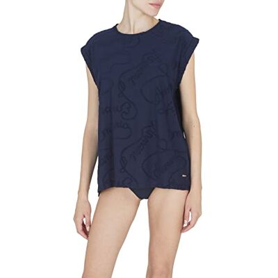 Giorgio Armani Débardeur Logomania pour femme, bleu marine, M Giorgio Armani Débardeur Logomania pour femme, bleu marine, M