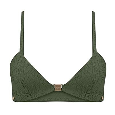 Tamaris Haut de bikini triangle ACHONRY pour femme, Vert bronze, 36 Tamaris Haut de bikini triangle ACHONRY pour femme, Vert bronze, 36
