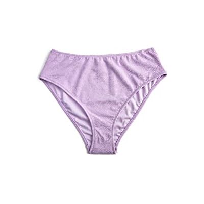 Koton Bas de bikini tissé taille haute pour femme, Violet (385), 34 Koton Bas de bikini tissé taille haute pour femme, Violet (385), 34