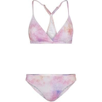 Urban Classics Ladies Tie Dye Triangle Back Bikini Femme, Rose Multicolore., XL Urban Classics Ladies Tie Dye Triangle Back Bikini Femme, Rose Multicolore., XL