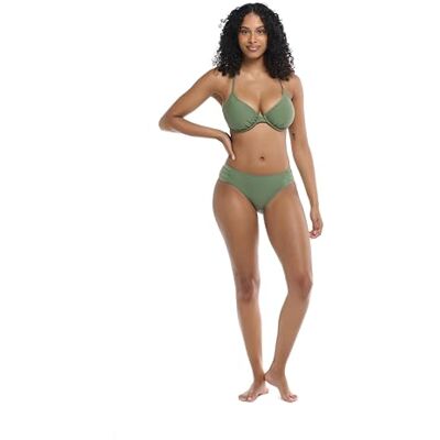 Body Glove Smoothies Nuevo Contempo Solid Full Coverage Bikini Bottom Swimsuit Bas Femme, Cactus, L Body Glove Smoothies Nuevo Contempo Solid Full Coverage Bikini Bottom Swimsuit Bas Femme, Cactus, L