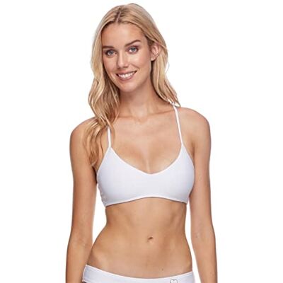 Body Glove Smoothies Alani Solid Strappy Back Halter Bikini Top Swimsuit Femme, Snow, S Body Glove Smoothies Alani Solid Strappy Back Halter Bikini Top Swimsuit Femme, Snow, S