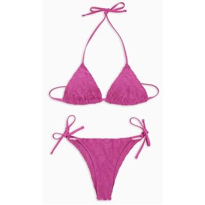Giorgio Armani Bikini triangle avec logo 3D pour femme Violet L, Bouganville 3d Ea Lo, L Giorgio Armani Bikini triangle avec logo 3D pour femme Violet L, Bouganville 3d Ea Lo, L