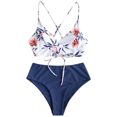 CHENWEIHAI Maillot De Bain Ensemble De Bikini Triangulaire Bretelles Ajustables Maillot De Bain Féminin Maillot De Bain Taille Haute Combinaison De Plage Taille Haute (S/Bleu Clair) CHENWEIHAI Maillot De Bain Ensemble De Bikini Triangulaire Bretelles Ajustables Maillot De Bain Féminin Maillot De Bain Taille Haute Combinaison De Plage Taille Haute (S/Bleu Clair)