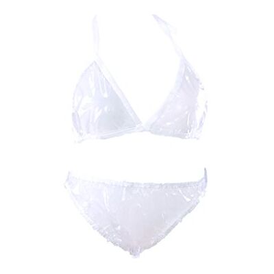 Haian Ensemble bikini triangle en plastique (taille M, verre transparent) Haian Ensemble bikini triangle en plastique (taille M, verre transparent)