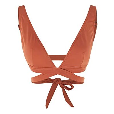 Trendyol Haut de bikini triangle en tricot pour femme, carrelage., 40 Trendyol Haut de bikini triangle en tricot pour femme, carrelage., 40