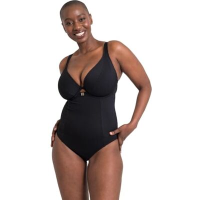 Curvy Kate Maillot de bain une pièce Jet Set Multiway plongeant pour femme, Noir, 36G Curvy Kate Maillot de bain une pièce Jet Set Multiway plongeant pour femme, Noir, 36G
