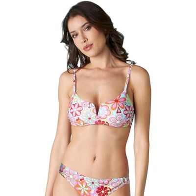 Lovable Soutien-gorge Brassiere Sans armature RCS Recycled Bikini Femme, Bleu imprimé floral, S Lovable Soutien-gorge Brassiere Sans armature RCS Recycled Bikini Femme, Bleu imprimé floral, S