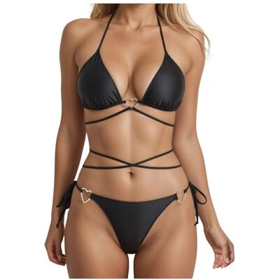 CHENWEIHAI Maillot de bain Bikini Sexy Ensembles Halter Lace-up Tops Plage Style Femme Plage Maillot de Bain Maillots de Bain Ensemble Bikini CHENWEIHAI Maillot de bain Bikini Sexy Ensembles Halter Lace-up Tops Plage Style Femme Plage Maillot de Bain Maillots de Bain Ensemble Bikini
