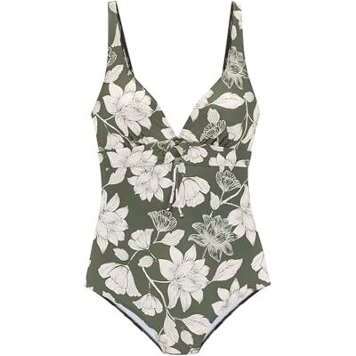 s.Oliver Maillot de bain pour femme, Olive/crème, 44 / C s.Oliver Maillot de bain pour femme, Olive/crème, 44 / C
