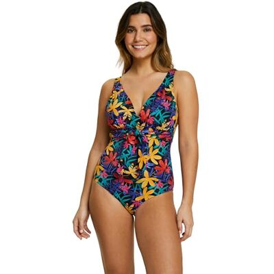 SANS COMPLEXE Island Dream Maillot de Bain Une pièce sans Armatures Femme, Florale Noir, 38-40 SANS COMPLEXE Island Dream Maillot de Bain Une pièce sans Armatures Femme, Florale Noir, 38-40