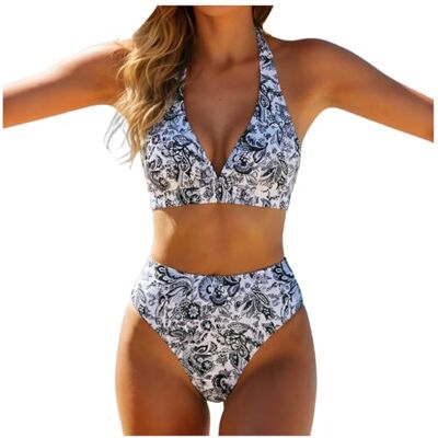 CHENWEIHAI Maillot de bain bikini pour femme avec cordon de serrage CHENWEIHAI Maillot de bain bikini pour femme avec cordon de serrage