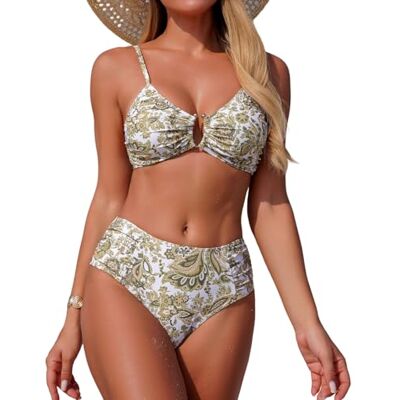 APGLSXY Ensemble triangle pour femme O Linked Maillot de bain deux pièces imprimé floral maillot de bain coquin maillot de bain tendance APGLSXY Ensemble triangle pour femme O Linked Maillot de bain deux pièces imprimé floral maillot de bain coquin maillot de bain tendance
