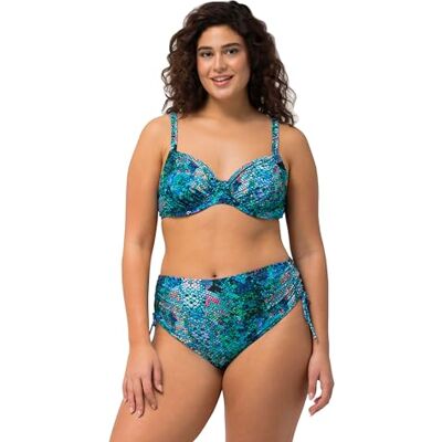 Ulla Popken Bikini, Serpent, Bonnets à Armatures, Bretelles Doubles réglables, Turquoise, 56 Femme, Turquoise, 56 Ulla Popken Bikini, Serpent, Bonnets à Armatures, Bretelles Doubles réglables, Turquoise, 56 Femme, Turquoise, 56