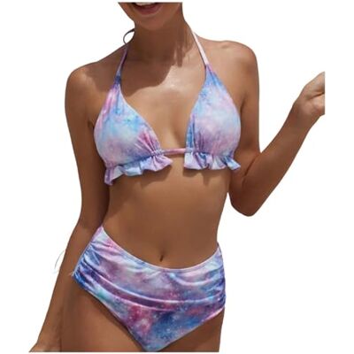 CHENWEIHAI Maillot de Bain Femme Sexy Dos Nu Taille Haute Bikini de Plage (M/Violet) CHENWEIHAI Maillot de Bain Femme Sexy Dos Nu Taille Haute Bikini de Plage (M/Violet)