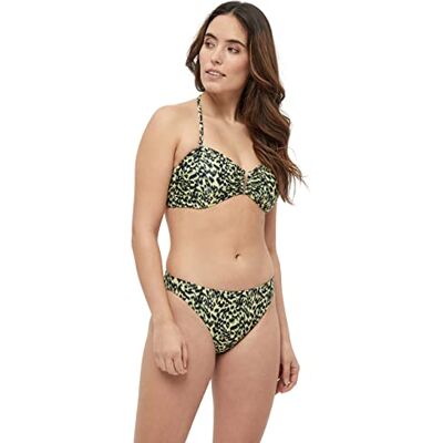 Minus Haut de bikini Cilia pour femme, Imprimé lion jaune, XL Minus Haut de bikini Cilia pour femme, Imprimé lion jaune, XL