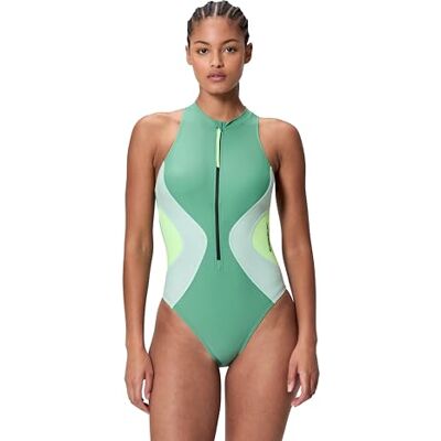 Speedo Maillot de bain une pièce Ocean Flex Zip Femme Vert XXL Speedo Maillot de bain une pièce Ocean Flex Zip Femme Vert XXL