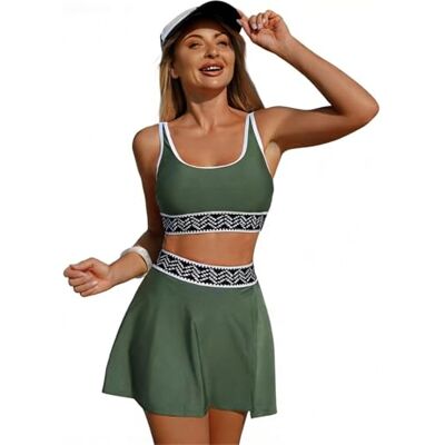 APGLSXY Maillot de bain athlétique de soutien en tissu respirant Tankini tenue pour activités quotidiennes à la piscine et les vacances APGLSXY Maillot de bain athlétique de soutien en tissu respirant Tankini tenue pour activités quotidiennes à la piscine et les vacances