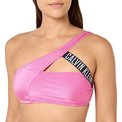 Calvin Haut de bikini Bralette-Rp à une épaule pour femme, Rose, XL Calvin Haut de bikini Bralette-Rp à une épaule pour femme, Rose, XL